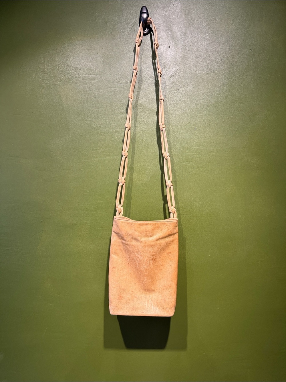 Vintage French Leather Retroparis Bucket Crossbody Bag